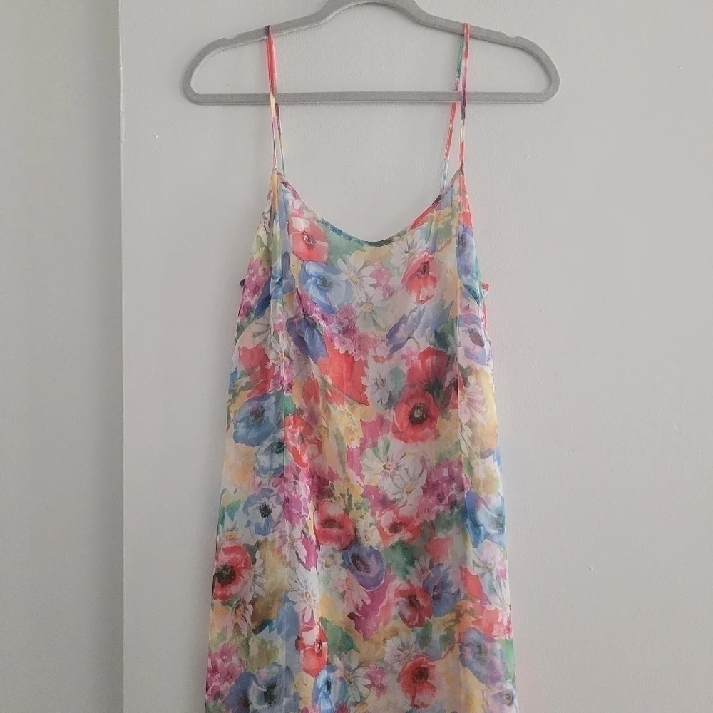 Shan floral tie back maxi slip size 4